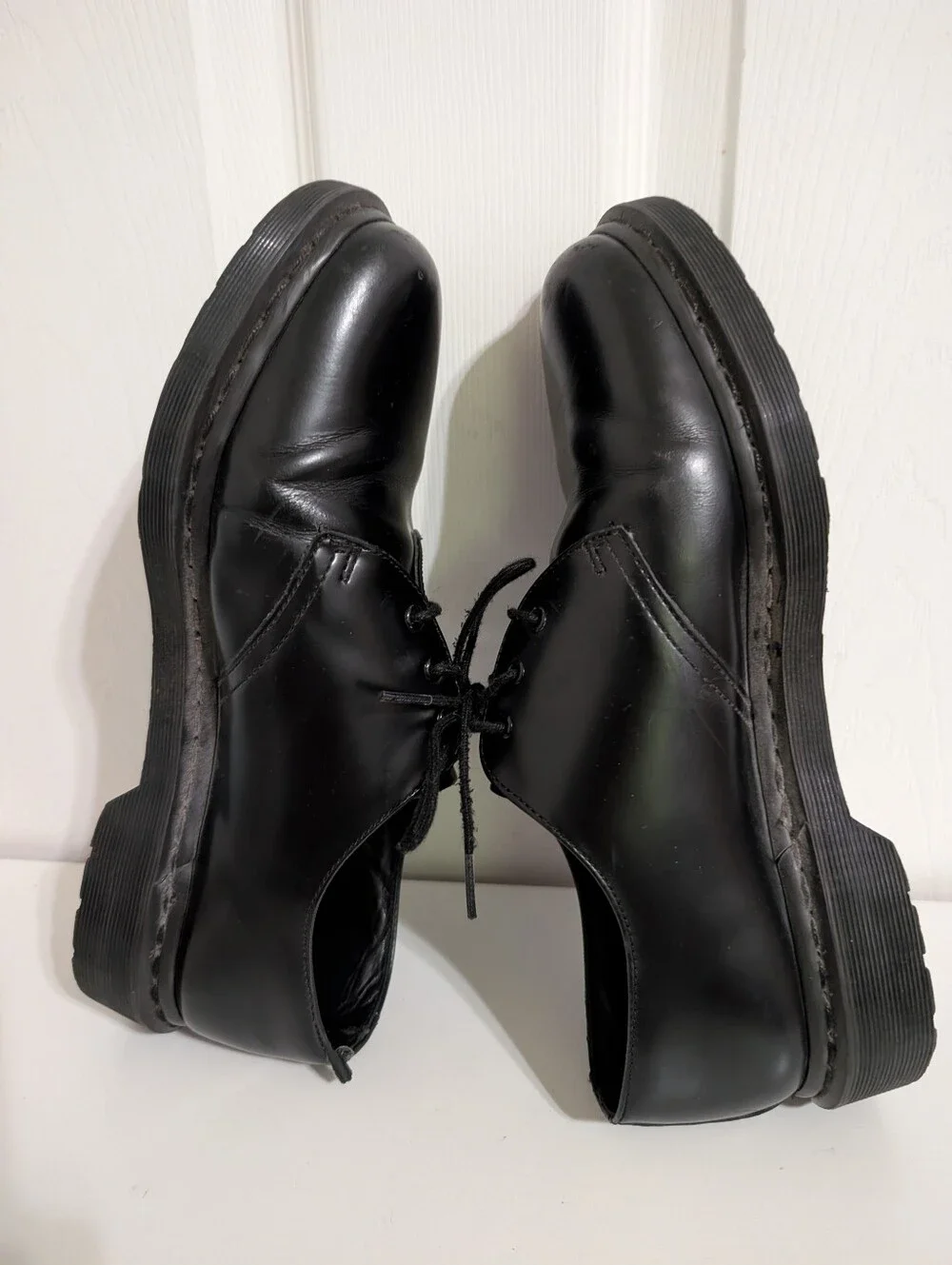 Dr Martens Shoes Mens SIze 10 Mono Smooth Leather Oxford Black Women 9